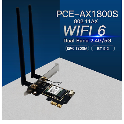 #ad PCI E WiFi 6E Network Card MT7921 802.11ax Dual Band Bluetooth 5.2 WiFi Adapter $15.99