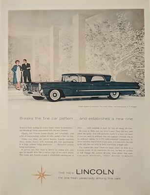#ad 1958 Vintage Lincoln Landau 4 Door Hardtop #1 In Elegance $8.99