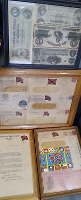 #ad Rare Collection Of Confederate Memorabilia items Framed $2500.00