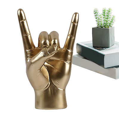#ad Love You Finger Gesture Statue Figurine Rock On Hand Sculpture Gesture Figure $25.69