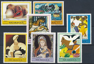 #ad BIN12537 Nicaragua 1993 Painting good set of stamps very fine MNH $2.00
