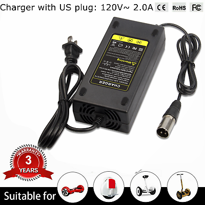 #ad Electric Bike 48V Lithium Battery Charger 3 pin XLR Plug 54.6V 13S Power Supply $18.49