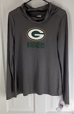 #ad Green Bay Packers Logo Shirt Womens Size L NFL Team Apparel TX3 Cool Pullover $17.59