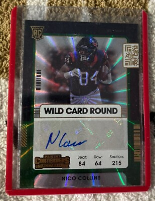 #ad #ad 2021 Panini Contenders Nico Collins Wild Card Round Rookie Ticket Case Hit🔥🔥🔥 $64.99