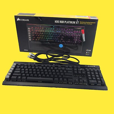 #ad AS IS Corsair Gaming K95 RGB Platinum Wired USB Mechanical Keyboard #2508 $39.98