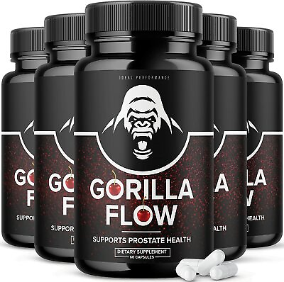 #ad Gorilla Flow Prostate Supplement 300 Capsules 5 Pack $79.95