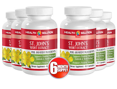 #ad St. John#x27;s Wort Herb Well Being. Promotes Positive Mood 6 Bottles 360 Caps $100.16