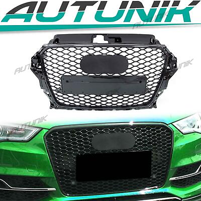 #ad #ad For 2013 2016 Audi A3 S3 Front Grille Honycomb Bumper Grill RS3 Style $222.99
