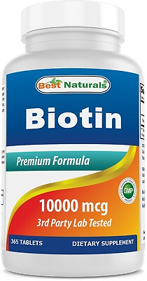 #ad Best Naturals Biotin 10 000 mcg 10mg 365 Tablets $19.99