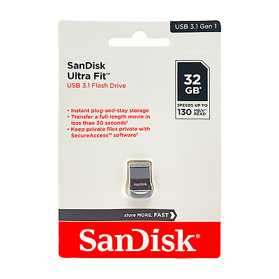 #ad SanDisk 32GB CZ430 Ultra Fit USB 3.1 Nano Flash Pen Drive SDCZ430 032G $8.50