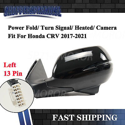 #ad For Honda CRV 2017 2021 Left Driver View Mirror Camera Black 13 Wires Power Fold $189.99