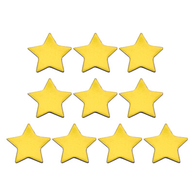 #ad 0.6 Inch Star Magnets Classroom Project Magnet with Rubber Magnetic Yellow 10pcs AU $12.34