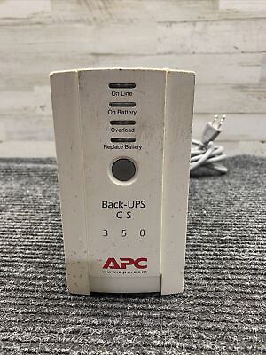 #ad Used APC BK350 Back Ups Cs Battery Backup System No Battery $21.25
