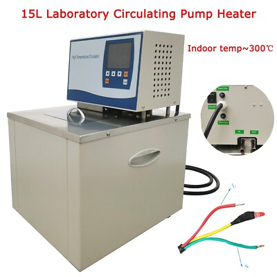 #ad New 15L Laboratory Circulating Pump Heater 220V 300℃ Oil Bath Heating Circulator $798.16