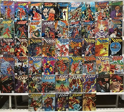 #ad DC Comics Flash 2nd Series Comic Book Lot of 50 Issues 1988 $89.99