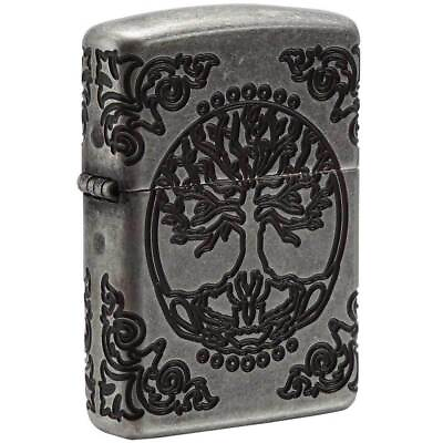 #ad Zippo 29670 Armor Tree of Life Antique Silver Windproof Lighter $79.00