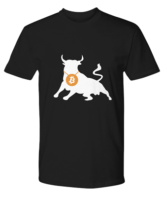 #ad Bitcoin Bull T Shirt Cryptocurrency Free Market Blockchain BTC Unisex Tee $23.97