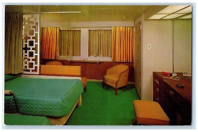 #ad c1960 SS Oregon Mail Canada Mail Japan Cargo Liner Bedroom Washington Postcard $29.95