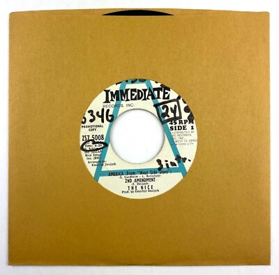 #ad THE NICE America Diamond Hard Blue Apples 7quot; 45 RPM Single Record PROMO $4.99