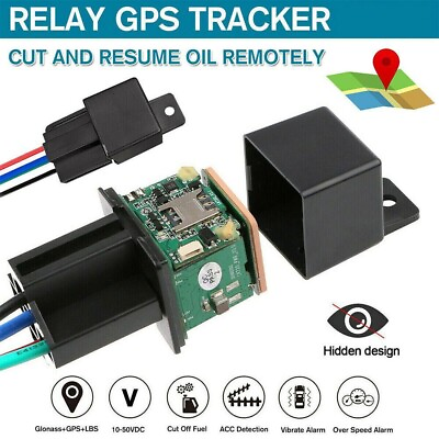 #ad Hidden Car Tracking Relay GPS Tracker Phone APP Alarm Anti theft Kill Fuel Pump $49.11