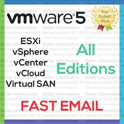 VMware ESXi vSphere 5 Enterprise Plus License Key Code Five All FAST EMAIL ⚡️ $79.99
