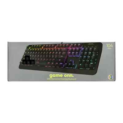 #ad #ad ONN. Gaming RGB Mechanical Keyboard w WristPad *NEW* $32.80
