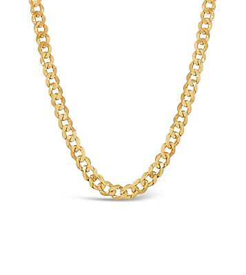 #ad Olive amp; Chain Solid 14k Gold Curb Link Chain Necklace 16 24 inch Mens Womens $289.00