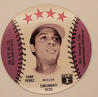 #ad Rare Tony Perez MSA Blank Back Cincinnati Reds Baseball Card Disc Superstar $9.00