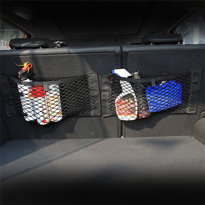 #ad 1Pc Car Back Rear Trunk Seat Elastic String Net Mesh Storage Bag Organize $8.28