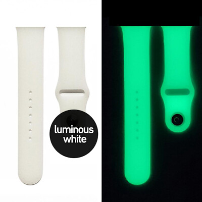#ad Luminous Silicone Band Sport Strap For Apple Watch Ultra 49mm 9 8 7 SE 6 5 4 3 2 $8.80