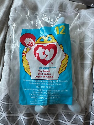 #ad Ty Teenie Beanie Babies Peanut the Elephant #12 McDonald#x27;s Happy Meal Toy 1998 $2.50