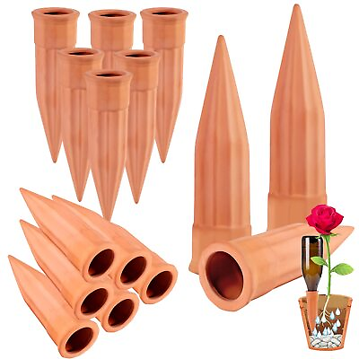 #ad 15Pack Self Watering Terracotta Spikes Plant Watering Devices for Indoor Outdoor $31.99