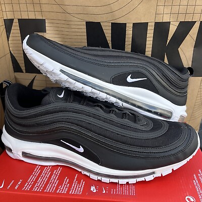 #ad NEW Men#x27;s Nike Air Max 97 quot;Black Whitequot; Lifestyle #921826 001 Size 17 $299.95