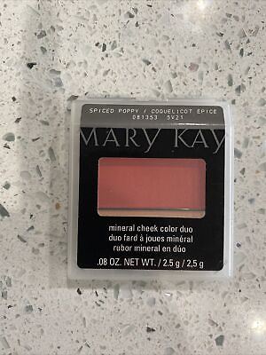 #ad Mary Kay Mineral Cheek Color Duo Spiced Poppy Blush 081353 NIB $10.50