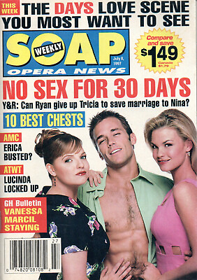 #ad SOAP OPERA NEWS July 1997 Tricia Cast Scott Reeves Sabryn Genet Young amp; Restless $25.00