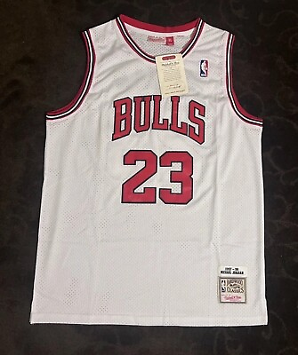 #ad Chicago Bulls 1997 98 Michael Jordan White Jersey Size XL $65.00