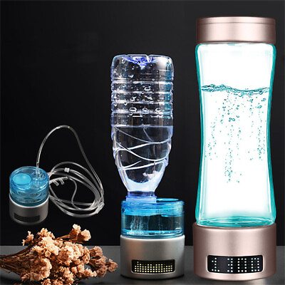 #ad 280ml Portable Electrolysis Hydrogen Rich Cup 2000PPb Hydrogen Water Cup Set $108.89