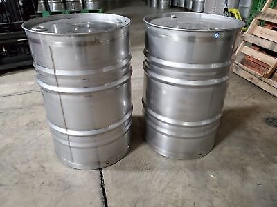 #ad 55 Gallon Stainless Steel Drum barrel Closed Top NEW OTHER THICK sku 332 $355.00