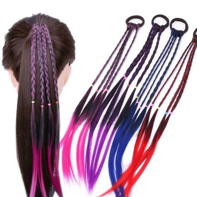 #ad 1PCS Twist Braid Hair Rope Hair Ring Wig Girls Kids Headband Simple Rubber Band C $2.99