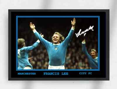 #ad FRANCS LEE MAN CITY FC 2023 24 A4 Framed Canvas Print Signed Great Gift GBP 19.99