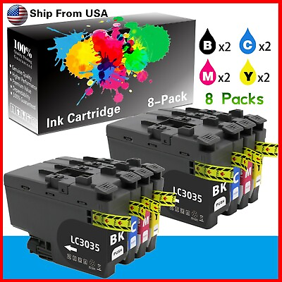 #ad 8PK Brother LC3035 Ink Cartridge for MFC J815DW MFC J995DW MFC J805DWXL $175.49