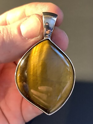 #ad Whitney Kelly Sterling SIlver 925 Tiger Eye Pendant $89.99