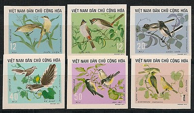 #ad Vietnam 1973 Minr : 735 U 740 U Mint Birds Fauna $7.41