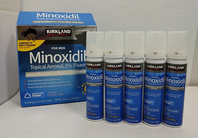 #ad Kirkland Hair Regrowth Treatment 5% Minoxidil Foam Mens 5 MONTH SUPPLY Exp 5 25 $42.49