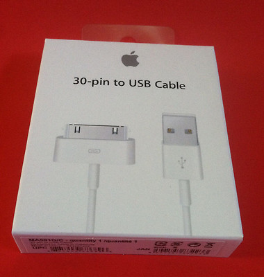 Original OEM 1 Meter 30 Pin To USB Charge Sync Cable for iPhone 3 3G 4 4s iPod $8.99