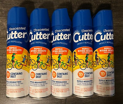 #ad LOT OF FIVE 5} NEW Unscented Cutter Insect Repellent 11 oz Aerosol $32.00