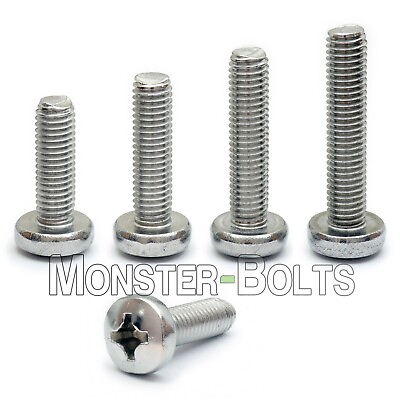 #ad M6 Stainless Steel Phillips Pan Head Machine Screws Cross Recessed DIN 7985A $5.13