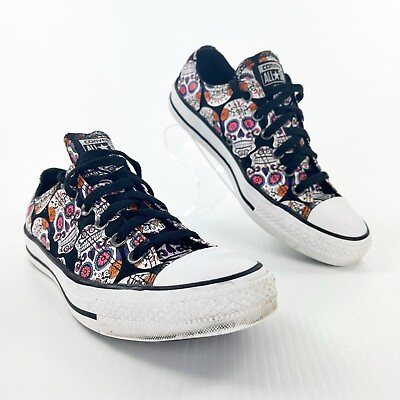 #ad Converse All Star Day of the Dead Sugar Skull Sneakers Shoes Mens 7 Womens 9 $39.99