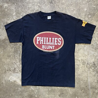 #ad Vintage Phillies Blunt T Shirt Thrashed Faded Size XL Hip Hop Rap 90s $300.00