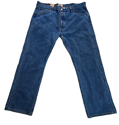 #ad Levis 501 Jeans Original Button Fly Straight Leg Medium Wash Men#x27;s 42 x 32 $23.69